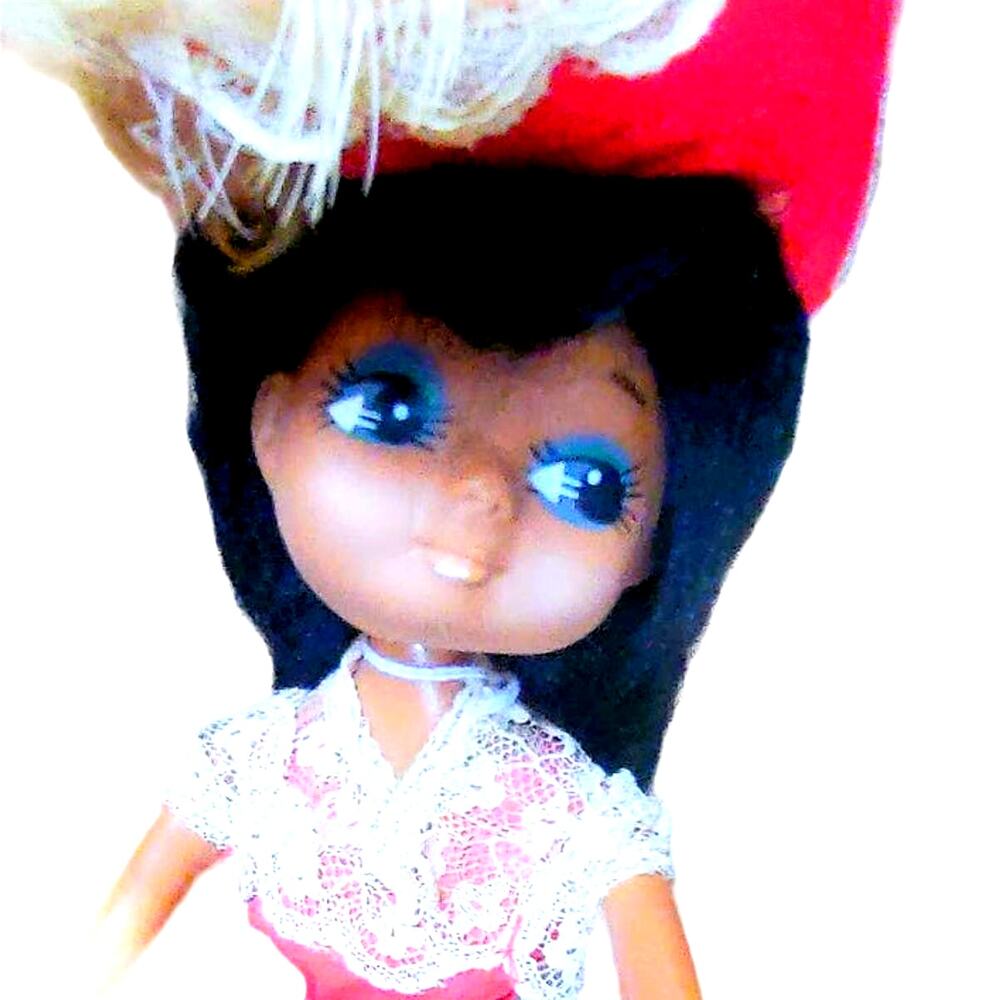 Rare Pirate Big Eyes Big Head, Torso, Arms, Hat w/Feather Plume Doll Parts